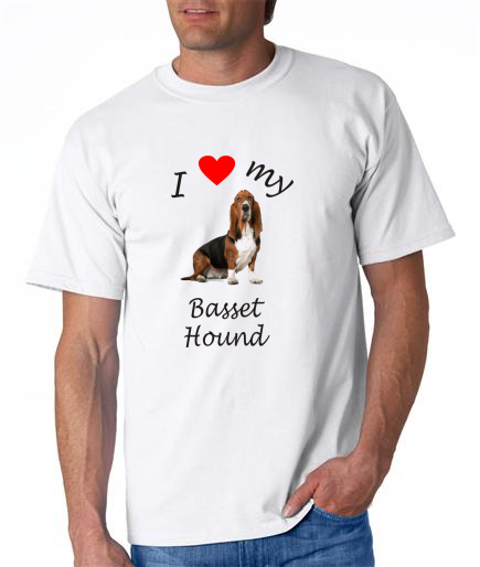 Dogs - Basset Hound Picture on a Mens Shirt